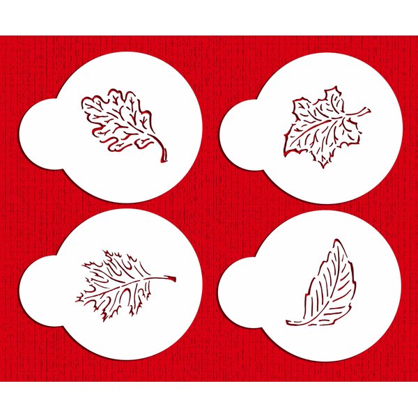 Designer Stencils Fall Leaves Cookie Stencils, Beige/semi-transparent