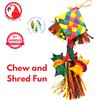 Bonka Bird Toys 03330 Small Rattle Toy for Birds - Multi-Activity Chew & Shred Toy, Natural Palm & Seed Pod, 12" x 5", Conure, Cockatiel, Pionus, and Similar Breeds