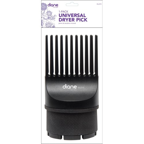Diane Universal Blow Dryer Comb Attachment for Straightening, Detangling, Volumizing, and Styling, Fits Most Hair Dryers with 2” or Smaller Barrels, Blac