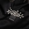 Jumwrit Wedding Hair Comb for Brides Rhinestone Hair Comb Hair Accessories Handmade Bridal Headpiece for Women and Girls（Silver）