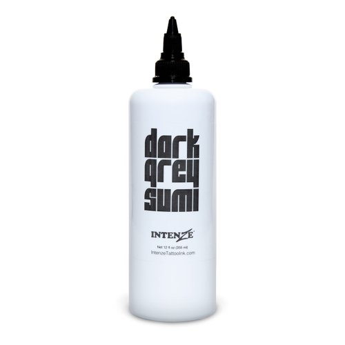 Intenze Professional Tattoo Ink Dark Grey Sumi 12oz