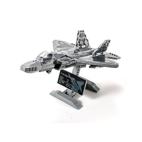 dOvOb Military F-22 Raptor Fighter Jet Air Force Building Block Set (626 Pieces), Fighting Falcon Army Plane Toys as Gift for Kids or Adult