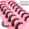 7 Pairs Cat-Eye Lashes Flu-ffy 16mm Fox Eye Lashes Curly Volume Eyelashes Faux Mink Lashes that Look Like Extensions Lashes Wispy False Eyelashes Natural Look(Z10)