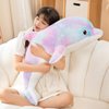 LVPU Dolphin Stuffed Animals Plush Pillow Super Soft Sea Animal Plush Toys Dolls, Stuffed Animal, Plush Toy, Gifts for Kids, Sea Critters（Purple Orchid-27 Inches