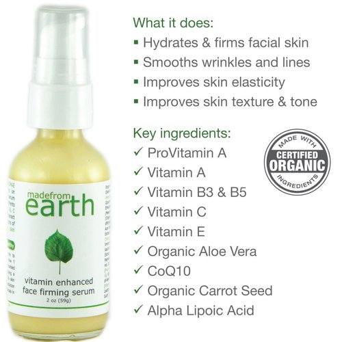 Vitamin Enhanced Firming Serum - Natural Anti Aging For Face, Eyes and Neck with Vitamin C and CoQ10