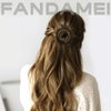FANDAMEI Hair Bun Maker, 4PCS Donut Hair Bun Maker for Kids with 4PCS Extra Small Hair Buns Kit. Small Ballet Hair Bun Maker for Kids, Hair Bun Set with Elastic Hair Ties, Hair Pins.(Light Brown)