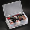 Double-Layer Nail Art Tool Storage Box Personal Box Storage Case for Nail Art Pens Nail Brush Container Case Manicure Nail Tools (White)