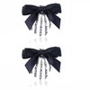 Utavu 2Pcs Skeleton Hand Hair Clips with Bowknot - Cute Skull Claw Hairpins for Girls, Party Cosplay