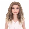 MAGQOO Brown Blonde Wig Girls Kids Short Curly Brown Blonde Wigs Synthetic Heat Resistant Cosplay Costume Party Wigs with Wig Cap(Brown Blonde)