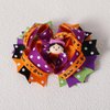 2pcs Halloween Ribbon Hair Bow Clips for Girls 4.3in Halloween Witch Costume Hairbow Barrette Alligator Hairpins Teens Toddler Kids outfit Dress up Party Decor Accessories