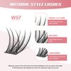 Think Show Imitation Mink Individual Wispy Natural Look Eye Volume Fluffy Lash Clusters DIY False Eyelash Extensions Spikes Kit 8-16mm (W57)