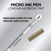 L'Oreal Paris Micro Ink Pen by Brow Stylist, Longwear Brow Tint, Hair-Like Effect, Up to 48HR Wear, Precision Comb Tip, Blonde, 0.033 fl; oz.