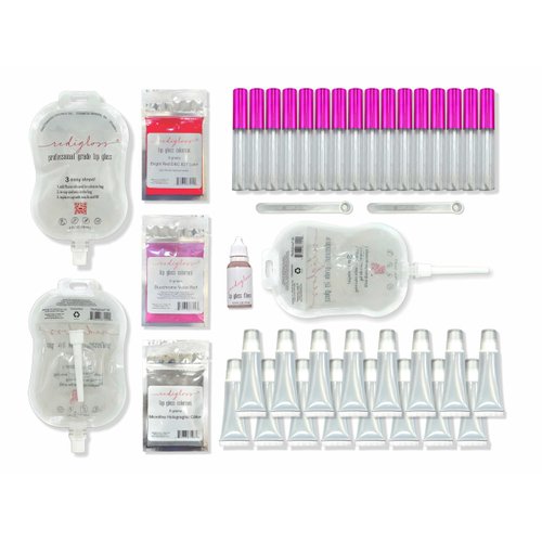 Redigloss DIY Lip Gloss Kit, No Mess With The Easy Fill System, DIY Lip Gloss Making Set, Fun Makeup Gift Kits for Women Girls to Make 32 Moisturizing and Shiny Lip Glosses