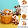 12 Pieces Mini Stuffed Forest Animals Jungle Animal Plush Toys in 4.8 Inch Cute Plush Elephant Lion Giraffe Tiger Plush for Animal Themed Parties Student Achievement Award (Standing)