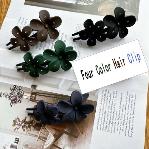 4 PCS Flower Hair Claw Clips for Women，Elegant Temperament French Barrette，Suitable for Shopping, Work, and Daily Hair Accessories