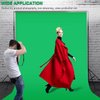 Aimosen 10 X 7 FT Green Screen Backdrop for Photography, Virtual GreenScreen Background Sheet for Zoom Meeting, Cloth Fabric Curtain for Party Decor