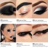 ecofavor Black Matte Eyeshadow Single with Applicator, High Pigment Long-Lasting Waterproof Matte Black Eye Makeup for Smokey Eyeshadow, Eyeliner, Gothic, Dramatic Looks, and Halloween Costume Makeup