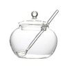 123Arts Clear Glass Sugar Bowl With Lid and Sugar Serving Spoon,8 ounces