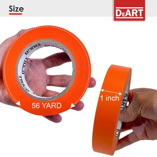 6Pcs Colored Masking Tape, EXTRA LONG 1008 Feet x 1 Inch Painters Tape, Color Painter Tape, Paper Tape for Labeling or Coding, Painter Tape, Craft Tape, Colorful Masking Tape, DIY Artist Tape Art Tape