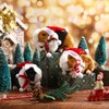 Vinsot 3 Pieces Christmas Plush Guinea Pig Stuffed Animal with Santa Hat and Scarf Cute Realistic Guinea Pig Toys for Boys Girl, 8 inch