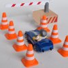 STOBOK Traffic Cone, 7pcs Traffic Signs Toys Miniature Traffic Road Cone Construction Toys Mini Cones Kids DIY Traffic Roadblock Toy for Kids Educational Toys