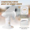 TonGass (2-Pack, White RV Rotating Sewer Plumbing Vent Cover for RV Rotating Holding Tank Vent Wind-Powered Cover Draws Holding Tank Odors Out - Rotates 360 Degrees - Includes Mounting Hardware
