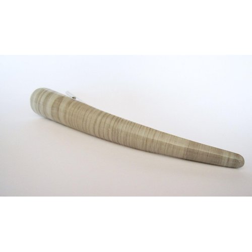 Gray and white acrylic and metal alligator hair clip