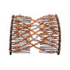 LOVEF 4Pcs Fashion Magic Beads Elasticity Double Hair Comb Clip Stretchy Hair Combs Clips
