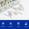 260 Pieces Drywall Anchors Self Drilling Hollow Wall Anchors with Screws, No Pre Drill Hole Preparation Required, Nylon Plastic, 10x35mm, 13x42mm, 15x32mm
