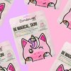 The Crème Shop Be Magical, Skin! Animated Rainbow Unicorn Face Mask Extract from Watermelon, Pineapple, Avocado and Blueberry, 4-In-1 Infused Mask Youthful Look Forever - 3Pack