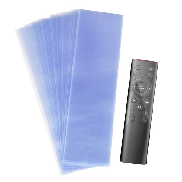 Small Shrink Wrap Bags for TV Remote Control, 2.4x7 Inches Clear PVC Heat Shrink Universal Protective Film,Dustproof and Waterproof Protective Case Cover for Air Condition Video TV Remote,100 PCS