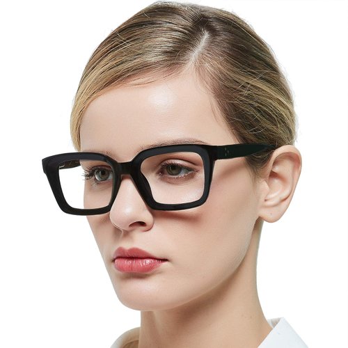 MARE AZZURO Reading Glasses Women’s Stylish Reader Durable Eyewear 0 1.0 1.25 1.5 1.75 2.0 2.25 2.5 2.75 3.0 3.5 4.0 5.0 6.0 (Black, 200)