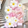 Daisy Balloons Two Groovy Birthday Decorations, 40 Inch Rose Gold Number 2 Balloons, Daisy Balloon for 2 Groovy Birthday Party Decorationsl, Daisy Birthday Party Decorations