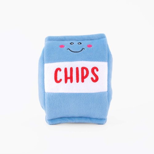 ZippyPaws - NomNomz Plush Squeaker Dog Toy for The Foodie Pup - Chips
