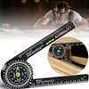 Miter Saw Protractor,Aluminum Protractor Angle Finder with Level Gauge High Precision Laser Inside & Outside Miter Angle Finder for Angle Finder Carpenters, Trim work,Plumbers and All Building Trades