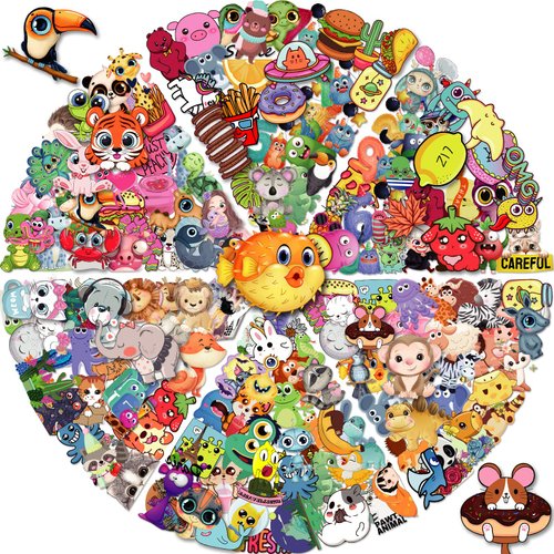 Aresvns Cute cartoon styl fake tattoos for kids 210+ PCS,Kids Party Supplies Gifts,24 sheets Colourful Small temporary tattoo for Boys and Girls Waterproof,Non-toxic and Easy to remove