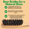 GranNaturals Teasing Boar Bristle Brush for Slicking Back Hair, Smoothing Ponytail Bun, Backcombing, Edge Control & Hair Sectioning - Wooden Slickback Hairbrush for a Sleek & Smooth Hairstyle