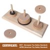 Gothink Wooden Nine-Storey Tower of Hanoi Logic Puzzle Brain Teaser Intellectual Toy for Kids and Adults