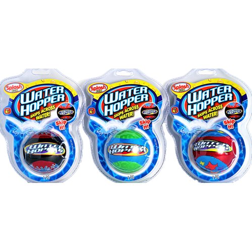 JA-RU Water Hopper Ball Toy Pack (3 Pack) Bouncing Water Skip Ball. Water Pool and for Beach Game. Squishy Skipper Water Bouncy Balls for Kids and Adults. Plus Sticker 880-3s