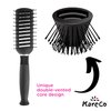 KareCo Tunnel Vent Hair Brush for Blow Drying, Detangling Hairbrush for Women | Vented Brush with Rubber Handle