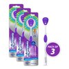 Tongue Cleaner (3-Pack) with Gentle Cheek Scraper. Two-Sided Head with Dual Action Cleaning for Fresh Breath.