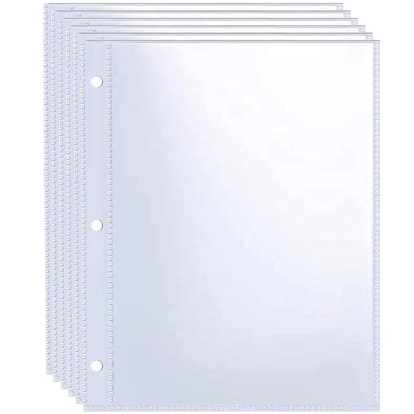 40 Pack 80 Pockets 5x7” Photocard Sleeves for A5 3 Mini Ring Binder, Ultra-Clear Photo Sleeves, Double-Sided 1 Pocket Photo Pages, Top Loading Photo Sheet Protector for Photos, Postcards, Seed Packets