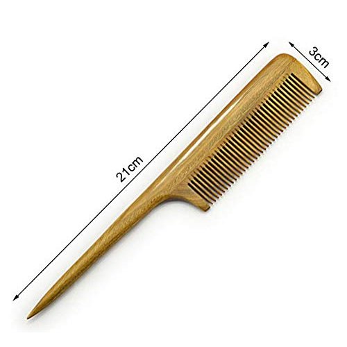 Liasun Rat Tail Comb - Sandalwood Fine Tooth Hair Combs - Exquisite Workmanship No static Wooden Comb for Women (STY4)
