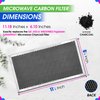 Microwave Charcoal Filter 11.15" x 6.10" for JX81A WB2X9883 GE Microwave Filter Replacement - Carbon Filter Freshens and Filters Kitchen Oven Air in Over-the-Range Stove Fan (2-Pack)