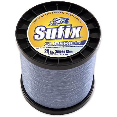 Sufix Superior 1-Pound Spool Size Fishing Line (Smoke Blue, 30-Pound)