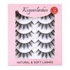 KSYOO Clear Band Dramatic Lashes 8-15mm D Curl Lashes Mink, Fluffy Semi-dramatic 3D Multi-Layered Strip Lashes, Reusable, Invisible Band Strip Eye Lashes - 5 Pairs (Clear Band U6) (Clear Band U6)
