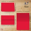 Blank Red A7 (5" x 7") Cards with Envelopes – Great for Customized and Personalized Holiday, Christmas, Xmas and New Year Greetings, Party Invitations, Thank You Cards and Announcements – 25 SETS