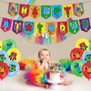 Number Birthday Party Decorations, Cartoon Number Advanture Theme Party Supplies with Banner, Cake Topper, Cupcake Toppers, Balloons for Boys Girls Birthday Baby Shower Party Favors