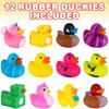 ArtCreativity Assorted Rubber Ducks Jeep Ducking (12 Pack) - Rubber Duckies for Kids, Bathtub Pool Toys in 17 Different Designs, Fun Carnival & Birthday Party Favors for Boys & Girls - Ducks for Jeeps