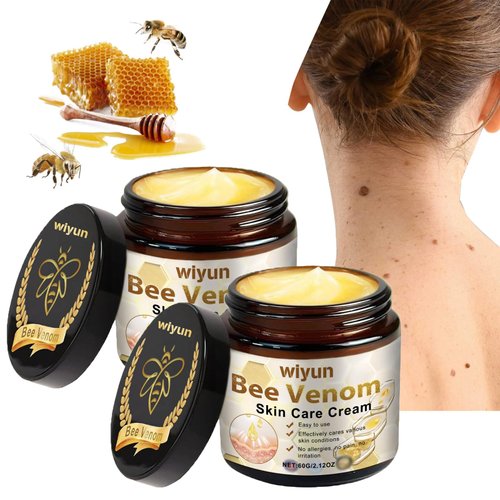 Grospe 2PCS Bee Venom Repair Cream, Bee Venom Treatment Cream, Natural Honey Bee Venom Repair Cream Remove Spots for Men&Women - 2.12 Oz